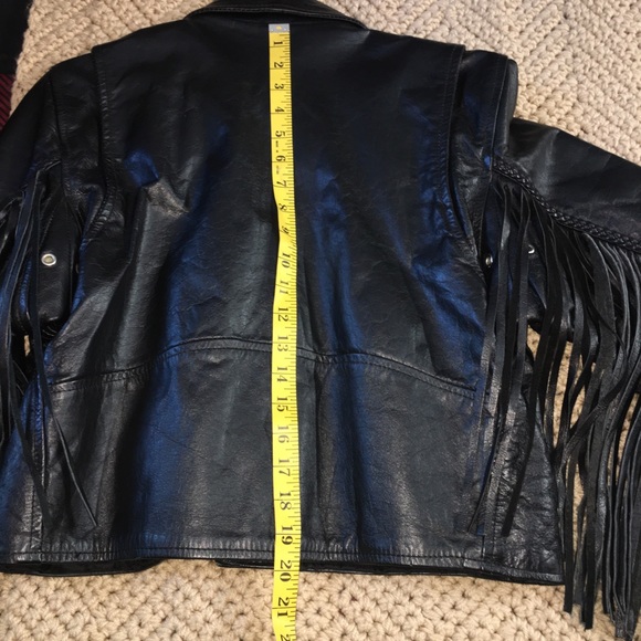 VINTAGE Genuine Leather Motorcycle Jacket Black Echtes Leder Womens Medium - Picture 13 of 16